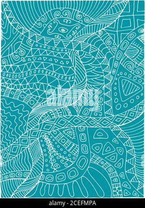 Monochrome color abstract line art background Stock Vector