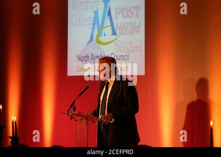 Ayr, Ayrshire, Scotland, UK 27 March 2015, Donald Trump who had recently bought the Turnberry Hotel for $60million was the guest speaker at the  Ayrshire Chamber of Commerce and Industry Annual Dinner 2015 Stock Photo