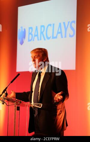 Ayr, Ayrshire, Scotland, UK 27 March 2015, Donald Trump who had recently bought the Turnberry Hotel for $60million was the guest speaker at the  Ayrshire Chamber of Commerce and Industry Annual Dinner 2015 Stock Photo