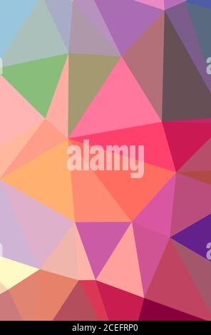 Illustration of abstract Blue, Red vertical low poly background. Beautiful polygon design pattern. Useful for your needs. Stock Photo