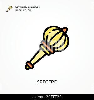 Spectre detailed rounded lineal color. Modern vector illustration concepts. Easy to edit and customize. Stock Vector