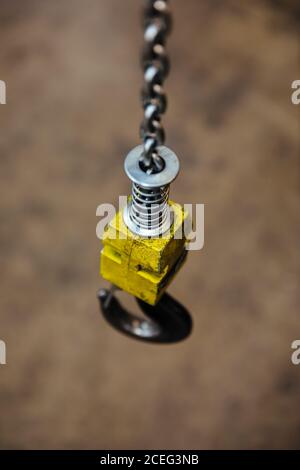 Hook in a mechanical workshop Stock Photo