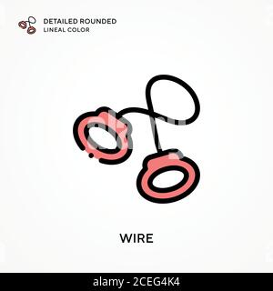 Wire detailed rounded lineal color. Modern vector illustration concepts. Easy to edit and customize. Stock Vector