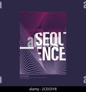 Digital geometric vector illustration, t-shirt print, poster, cover design Stock Vector