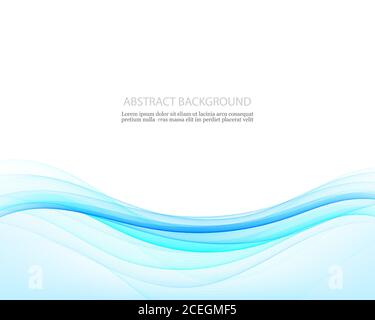 Abstract design creativity background of blue waves, Vector Illustration EPS10 Stock Vector