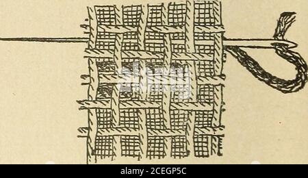 . Fancy work for pleasure and profit. FIG. 97. ART OR FLAT EMBROIDERY. 105 Stock Photo