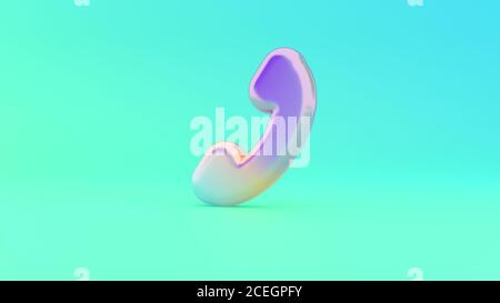 Colorful vibrant 3d rendering puffed symbol of headphone on colored background with shadow Stock Photo