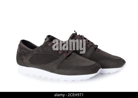 A pair of casual style sneakers isolated on white background. Clipping ...