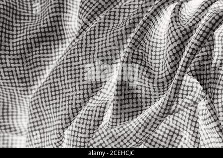 Grey polka dots fabric texture background Stock Photo