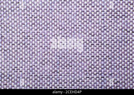 Purple checkered Rough Fabric Texture, Pattern, Background Stock Photo