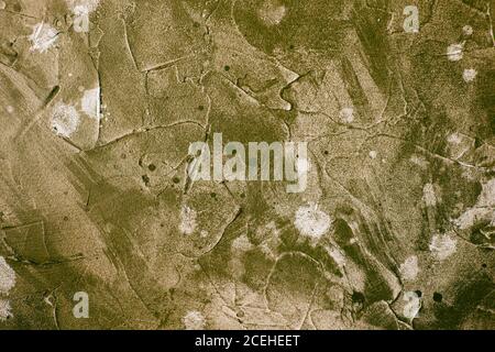 Brown abstract background texture with plaster stains and splashes Stock Photo