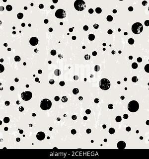 seamless background pattern, with circles/dots, strokes and splashes Stock Vector