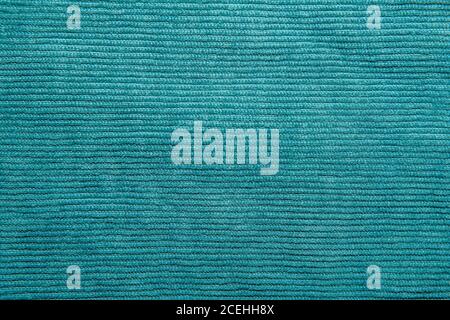 Ribbed green blue corduroy texture background Stock Photo