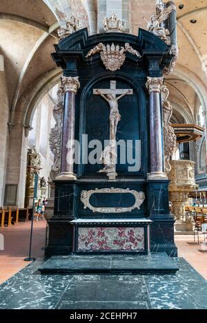 Trier, RP / Germany - 29 July 2020: interior view of the historic Trier Dom or cathedral in Trier with the chapel Stock Photo