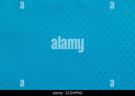 blue honeycomb background texture. Texture background of polyester fabric. Plastic weave fabric pattern Stock Photo