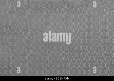 gray honeycomb background texture. Texture background of polyester fabric. Plastic weave fabric pattern Stock Photo