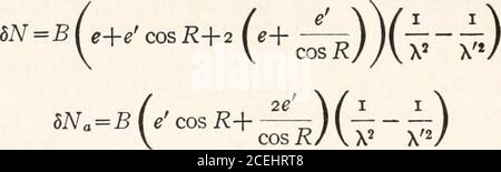 . Carnegie Institution of Washington publication. pplied by an interposed burnerin case of the Nernst lamp. The telescopic lens need not be more than 2 cm.wide, and cross-hairs are not needed. For measuring dispersion the Fraun-hofer lines B, C, D, E, b, F were used. 5 1 . Equations. — The useful equations for present purposes are given in apreceding report,* and the following cases only need be repeated here. If eis the thickness of glass plate of index of refraction /x for the wave-length X,and if the equation fj. = A-{-B/2, where A and B are constants, be taken assufficient, (i) /i-i where Stock Photo