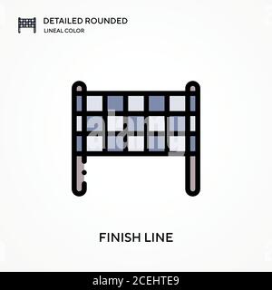 Race track detailed rounded lineal color. Modern vector illustration ...