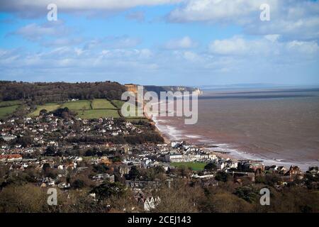 Sidmouth beach in Devon Stock Photo