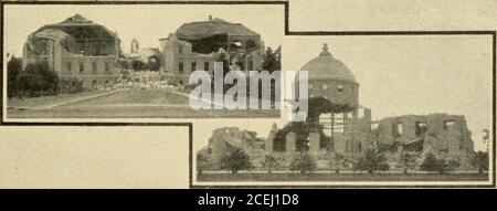 . A history of the earthquake and fire in San Francisco; an account of the disaster of April 18, 1906 and its immediate results. rings dam seems not to havebeen damaged at all. At Olema one house — a veryold one — was thrown down, but others, includingthose nearest the fault line, were scarcely injured. The zone of greatest disturbance on the faultline itself extended from Point Reyes, forty-fivemiles northwest of San Francisco, to Point Arena,fifty-five miles beyond. In Santa Rosa, twentymiles east of the fault, and directly east of thisregion, the damage was very severe. But twostructures we Stock Photo