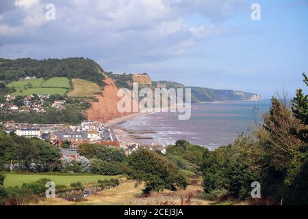 Sidmouth beach in Devon Stock Photo