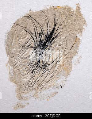 abstract brush strokes of acrylic colors Stock Photo
