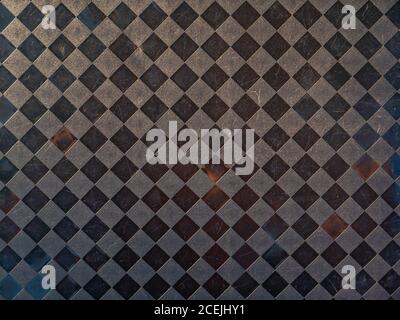 The texture of the plastic surface in black squares. Stock Photo