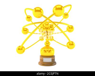 Science trophy isolated on white background Stock Photo