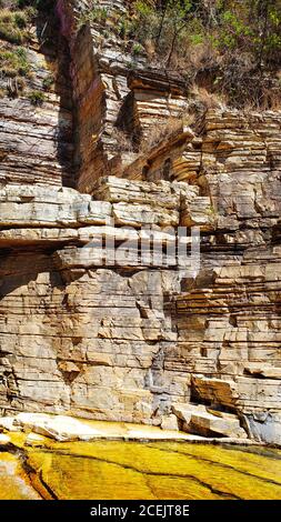Minas Gerais State, Brazil. Furnas canyons in Capitólio. Stock Photo