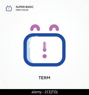 Term super basic orbit color vector icon. Illustration symbol design template for web mobile UI element. Perfect color modern pictogram on editable st Stock Vector