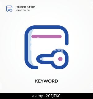 Keyword super basic orbit color vector icon. Illustration symbol design template for web mobile UI element. Perfect color modern pictogram on editable Stock Vector