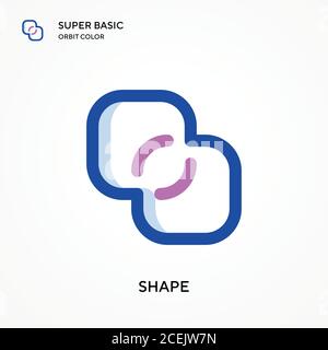 Shape super basic orbit color vector icon. Illustration symbol design template for web mobile UI element. Perfect color modern pictogram on editable s Stock Vector