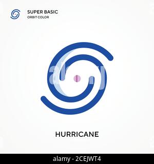 Hurricane super basic orbit color vector icon. Illustration symbol design template for web mobile UI element. Perfect color modern pictogram on editab Stock Vector