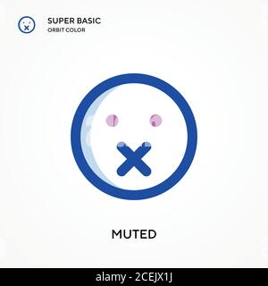Muted super basic orbit color vector icon. Illustration symbol design template for web mobile UI element. Perfect color modern pictogram on editable s Stock Vector