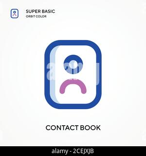 Contact book super basic orbit color vector icon. Illustration symbol design template for web mobile UI element. Perfect color modern pictogram on edi Stock Vector