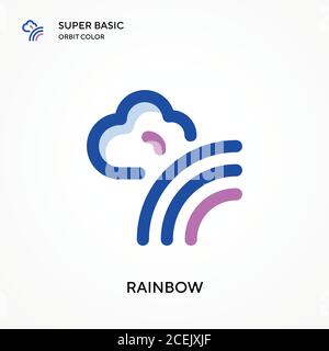Rainbow super basic orbit color vector icon. Illustration symbol design template for web mobile UI element. Perfect color modern pictogram on editable Stock Vector