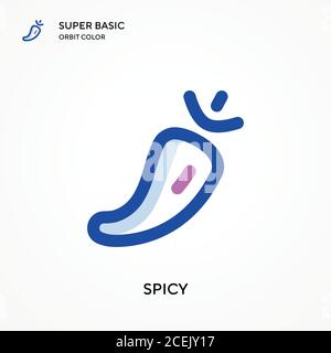 Spicy super basic orbit color vector icon. Illustration symbol design template for web mobile UI element. Perfect color modern pictogram on editable s Stock Vector