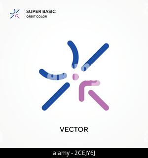 Vector super basic orbit color vector icon. Illustration symbol design template for web mobile UI element. Perfect color modern pictogram on editable Stock Vector