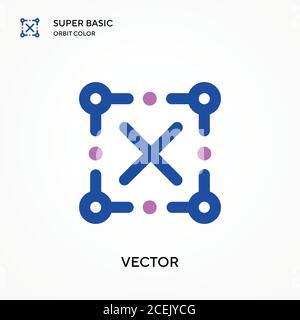 Vector super basic orbit color vector icon. Illustration symbol design template for web mobile UI element. Perfect color modern pictogram on editable Stock Vector