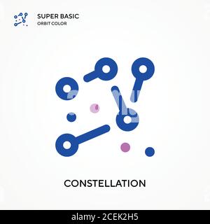 Capricorn super basic orbit color vector icon. Illustration symbol ...
