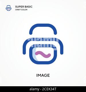 Image super basic orbit color vector icon. Illustration symbol design template for web mobile UI element. Perfect color modern pictogram on editable s Stock Vector