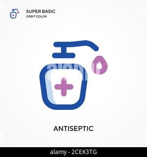 Antiseptic super basic orbit color vector icon. Illustration symbol design template for web mobile UI element. Perfect color modern pictogram on edita Stock Vector