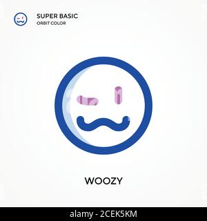 Woozy super basic orbit color vector icon. Illustration symbol design template for web mobile UI element. Perfect color modern pictogram on editable s Stock Vector