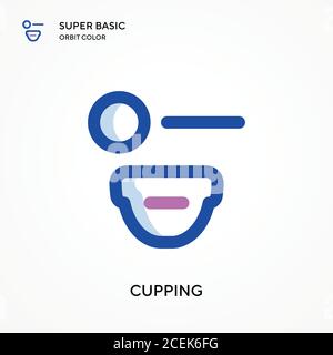 Cupping super basic orbit color vector icon. Illustration symbol design template for web mobile UI element. Perfect color modern pictogram on editable Stock Vector