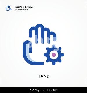 Hand super basic orbit color vector icon. Illustration symbol design ...