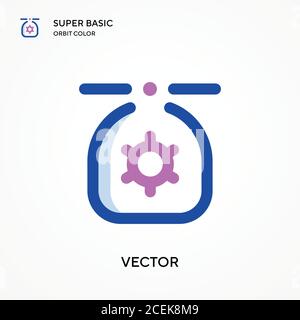 Vector super basic orbit color vector icon. Illustration symbol design template for web mobile UI element. Perfect color modern pictogram on editable Stock Vector
