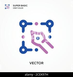 Vector super basic orbit color vector icon. Illustration symbol design template for web mobile UI element. Perfect color modern pictogram on editable Stock Vector