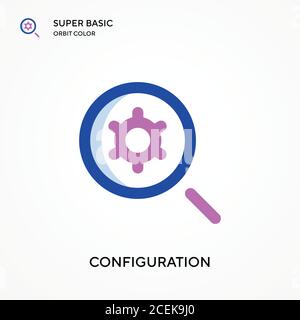 Configuration super basic orbit color vector icon. Illustration symbol design template for web mobile UI element. Perfect color modern pictogram on ed Stock Vector