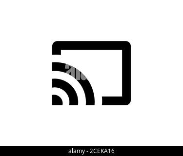 Cast icon, screen cast. Vector on isolated white background. EPS 10 Stock Vector