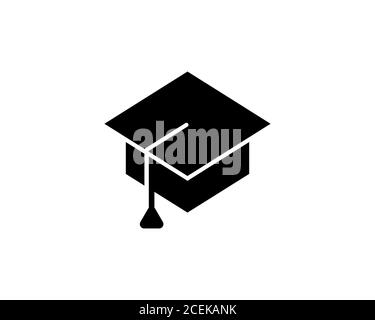Graduation hat icon. Education symbol. Square academic cap. Vector on isolated white background. EPS 10 Stock Vector